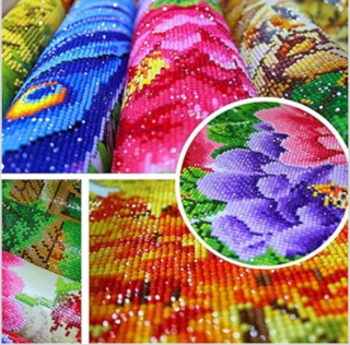 Preview: Diamond Painting Weisse Pferde am Strand